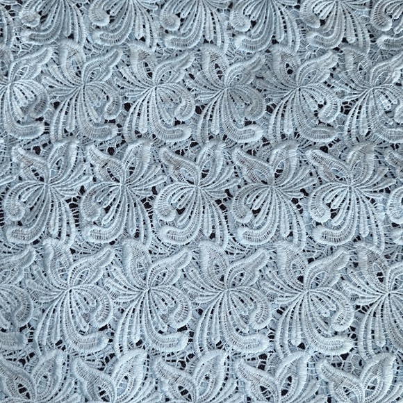 LOFT Blue Lace Blouse with Floral Detail - Picture 4 of 5